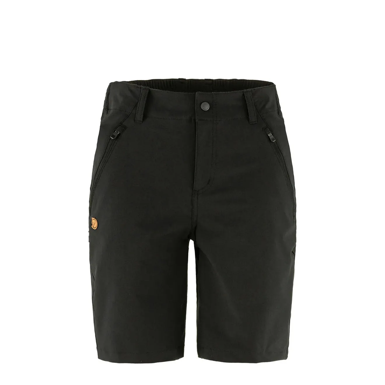 Fjallraven Womens Abisko Trail Stretch Shorts Black Temperature Regulating Blend ReinforcedStressPoints