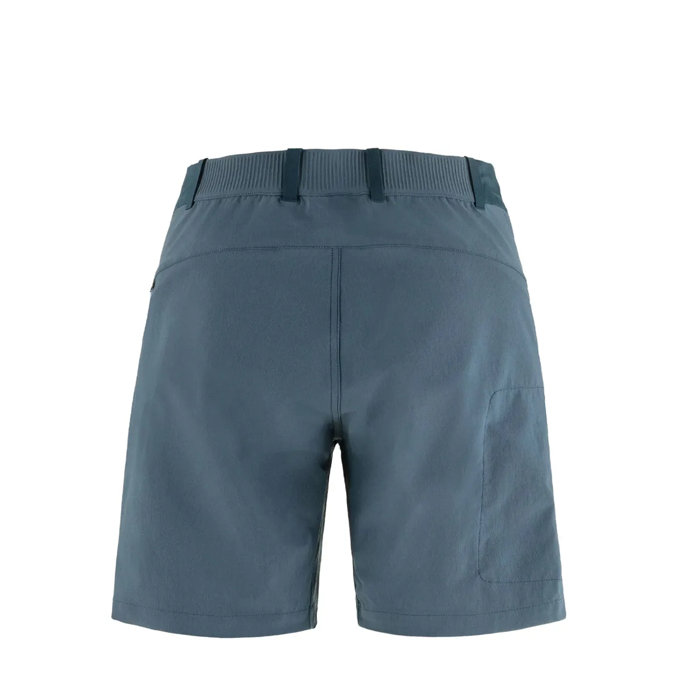 Fjallraven Womens Hoja Hybrid Shorts Navy Recycled Polyester Blend UPFProtection