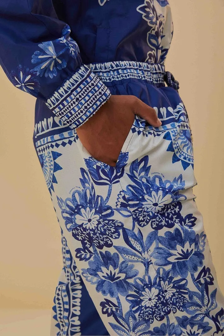 Flora Tapestry Pants Feminine Cut Neutral Style