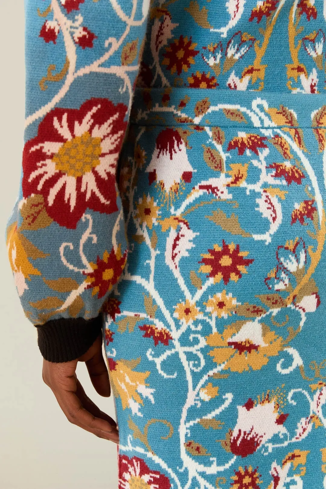 Matte Texture Flowing Beauty Knit Skirt