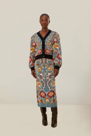 Flowing Beauty Knit Skirt Simple Outfit