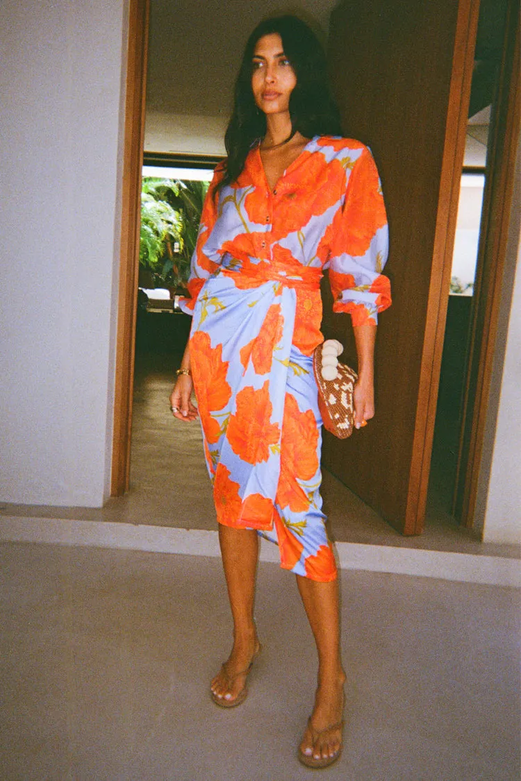 Neat Fit Blue Poppy Jaspre Skirt