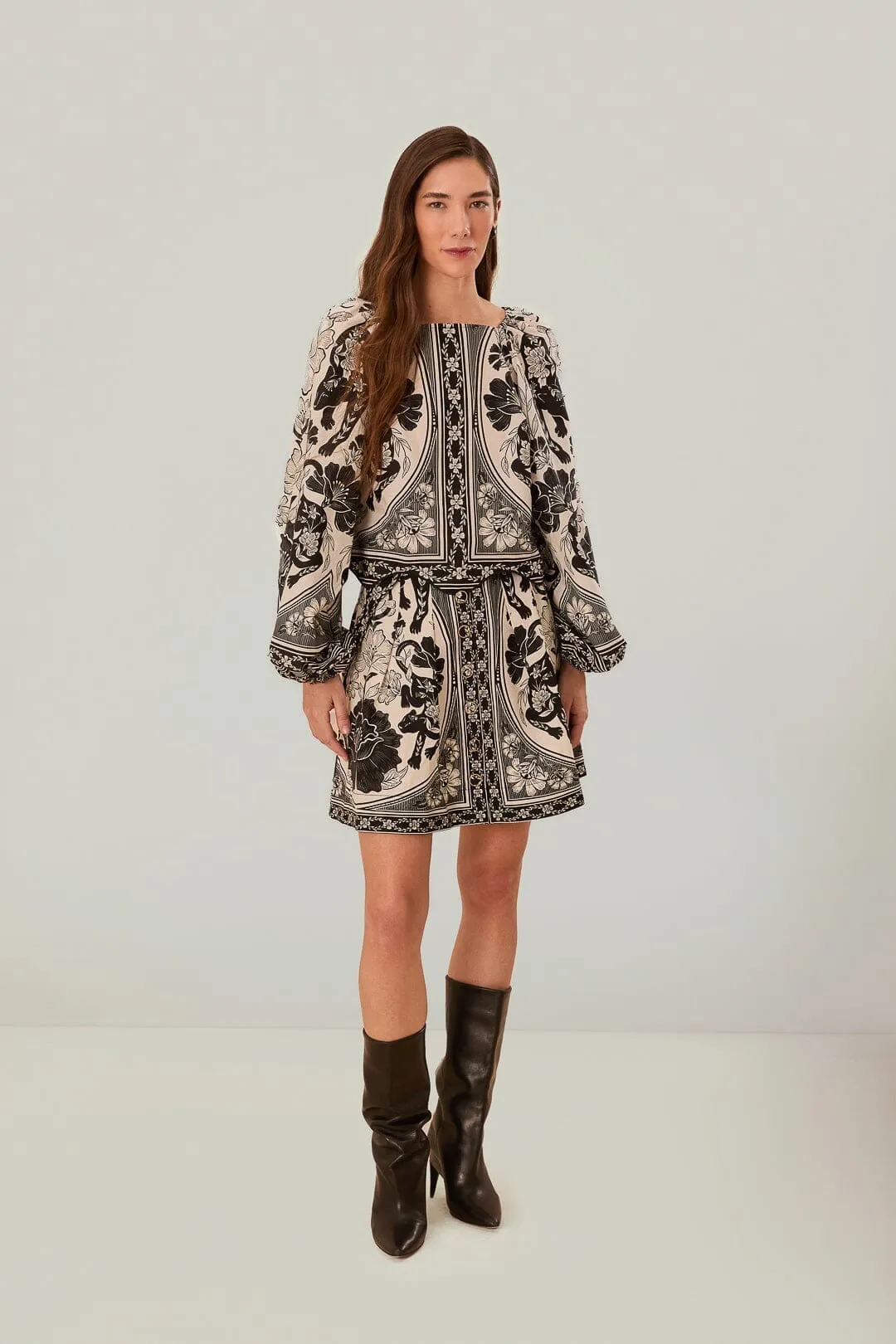 Off-White Flower Leopards Mini Skirt Tailored Cut Subtle Mood