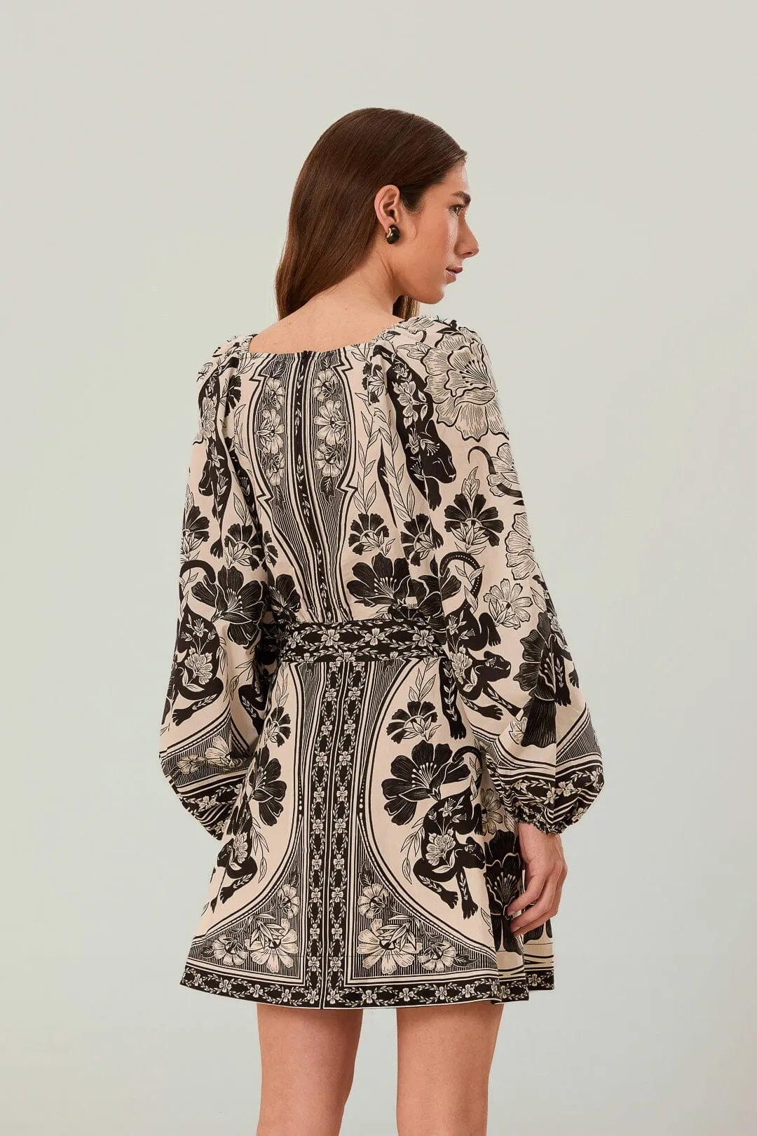 Off-White Flower Leopards Mini Skirt Smooth Finish