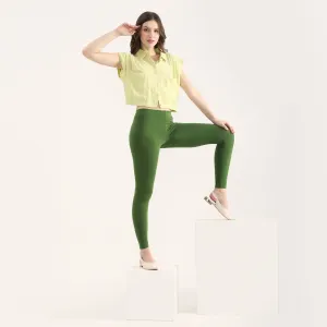 Athletic Comfort Wear Petite Size Skin Friendly Forest green ankle