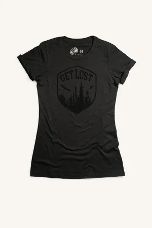 Get Lost Crest T-shirt (Womens) Relaxed Comfort Wear