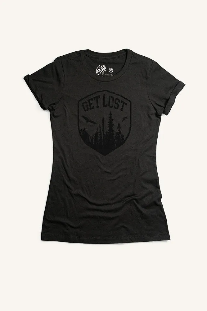 Get Lost Crest T-shirt (Womens) Layering Fashion adults'