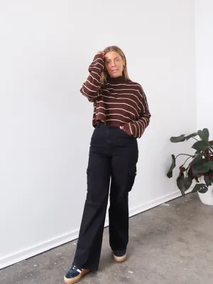 Fran Knit - Chocolate Stripe Home Comfort