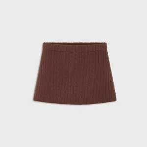 Frankies Bikinis Marialla Cable Knit Skort - Brown Sugar Style Layering Neat Mood