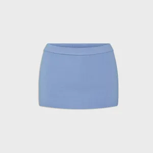 Back Slit Frankies Bikinis Marialla Cloud Knit Skort - Heaven Blue