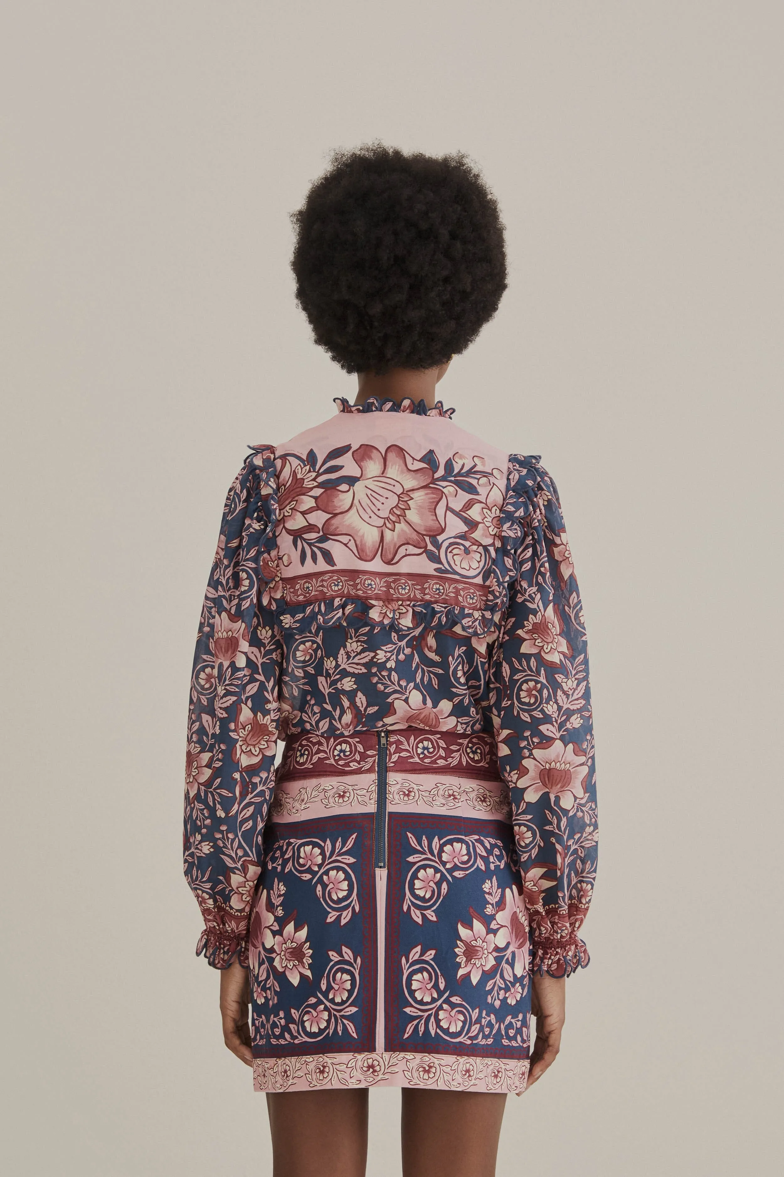 Eco conscious Teal Ainika Charm Overlapped Skirt