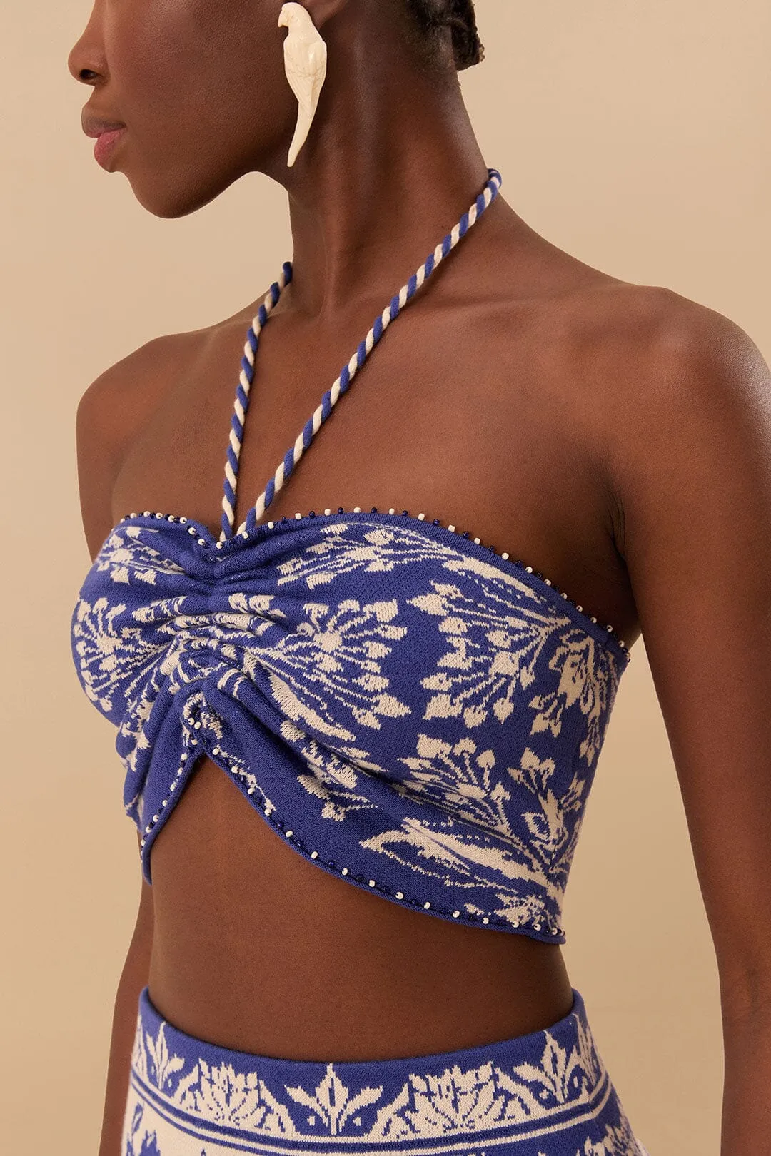 Off-White Delicate Tapestry Knit Top Sporty Jacket Halo Glow