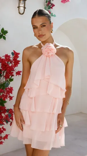 Flattering and Effortless Gabby Mini Dress - Peach