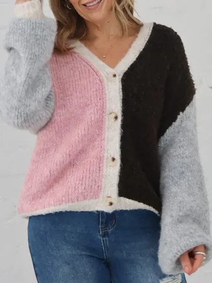 Gemma Cardigan-Multi Chocolate Ultra Soft