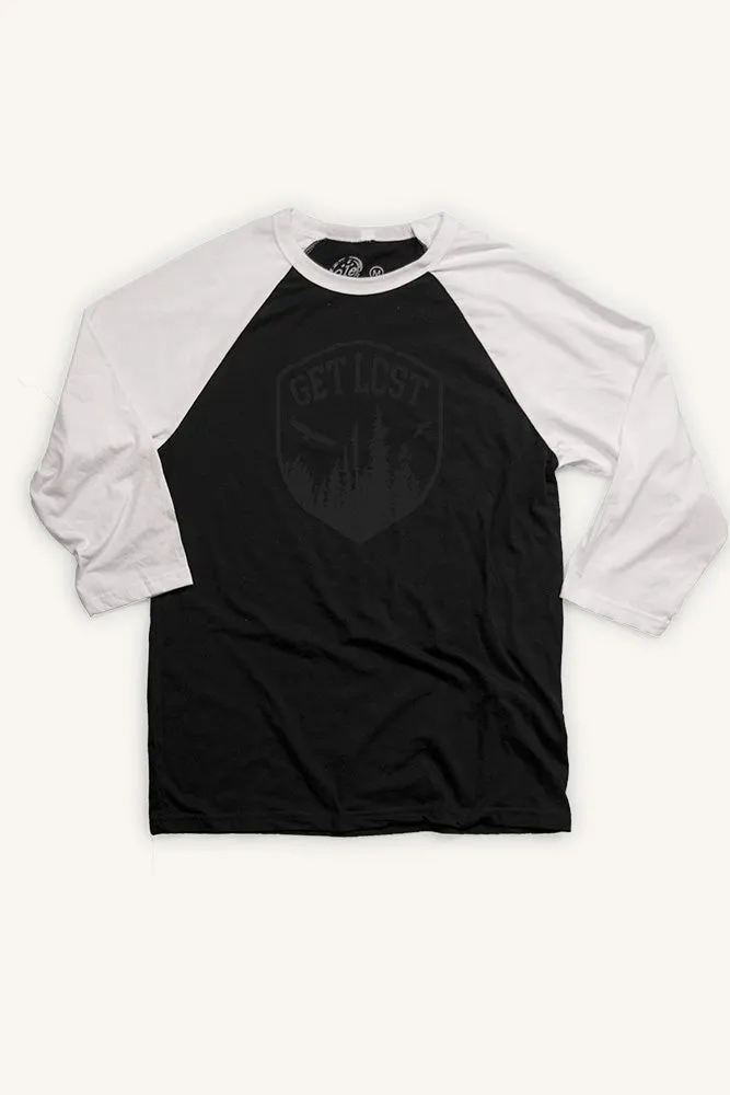 Get Lost Crest Baseball Shirt (Unisex) Skin Friendly Lining