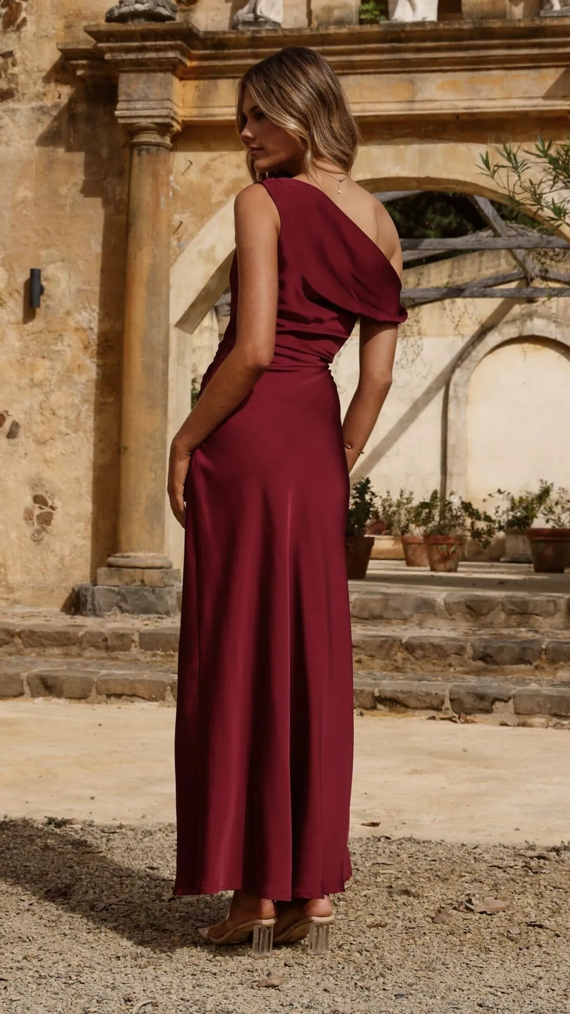 Glam Touch Dry-Clean-Only Gigi Maxi Dress - Wine