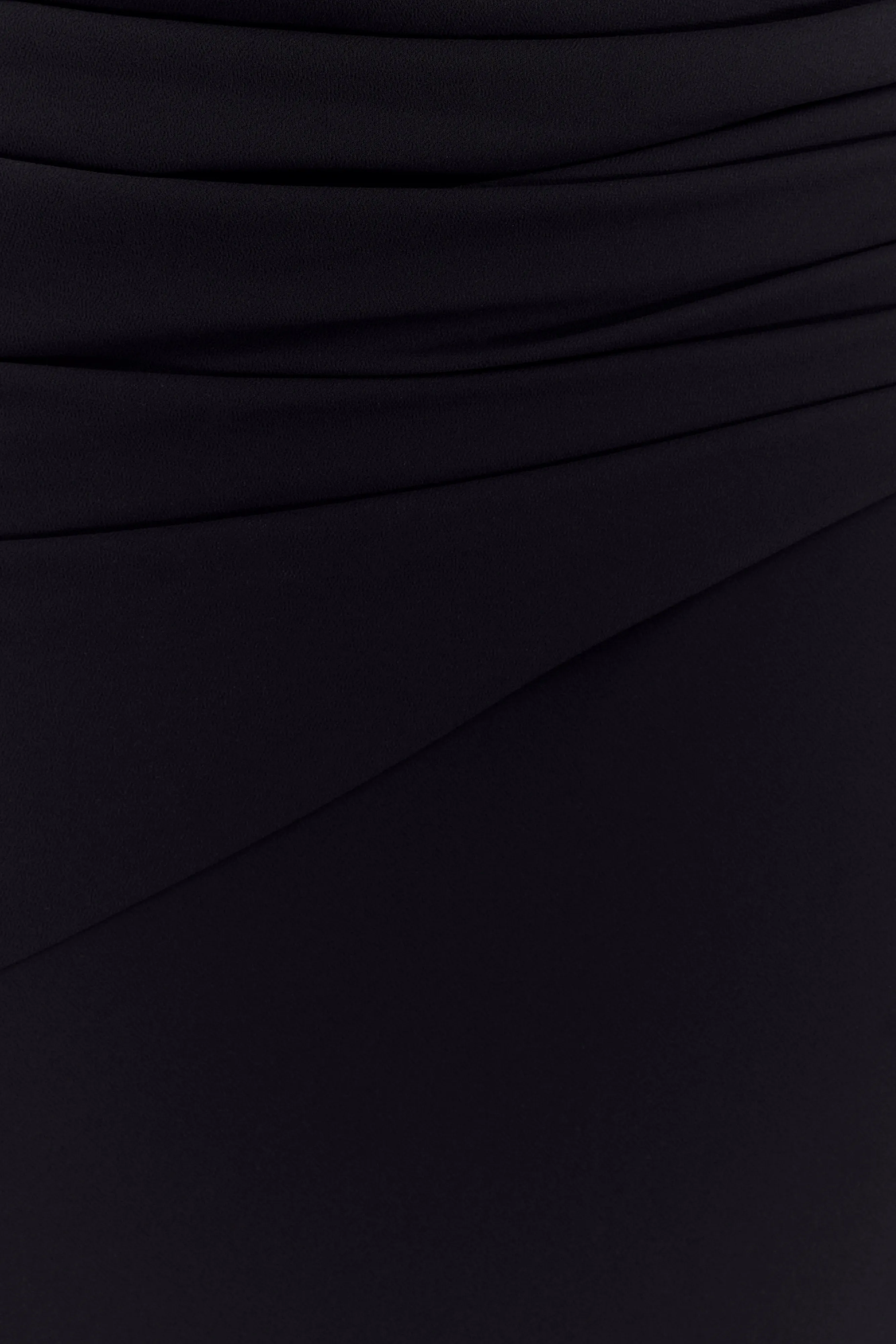 Easy Fit Embroidered-Detail Giulia Chiffon Draped Maxi Dress - Black