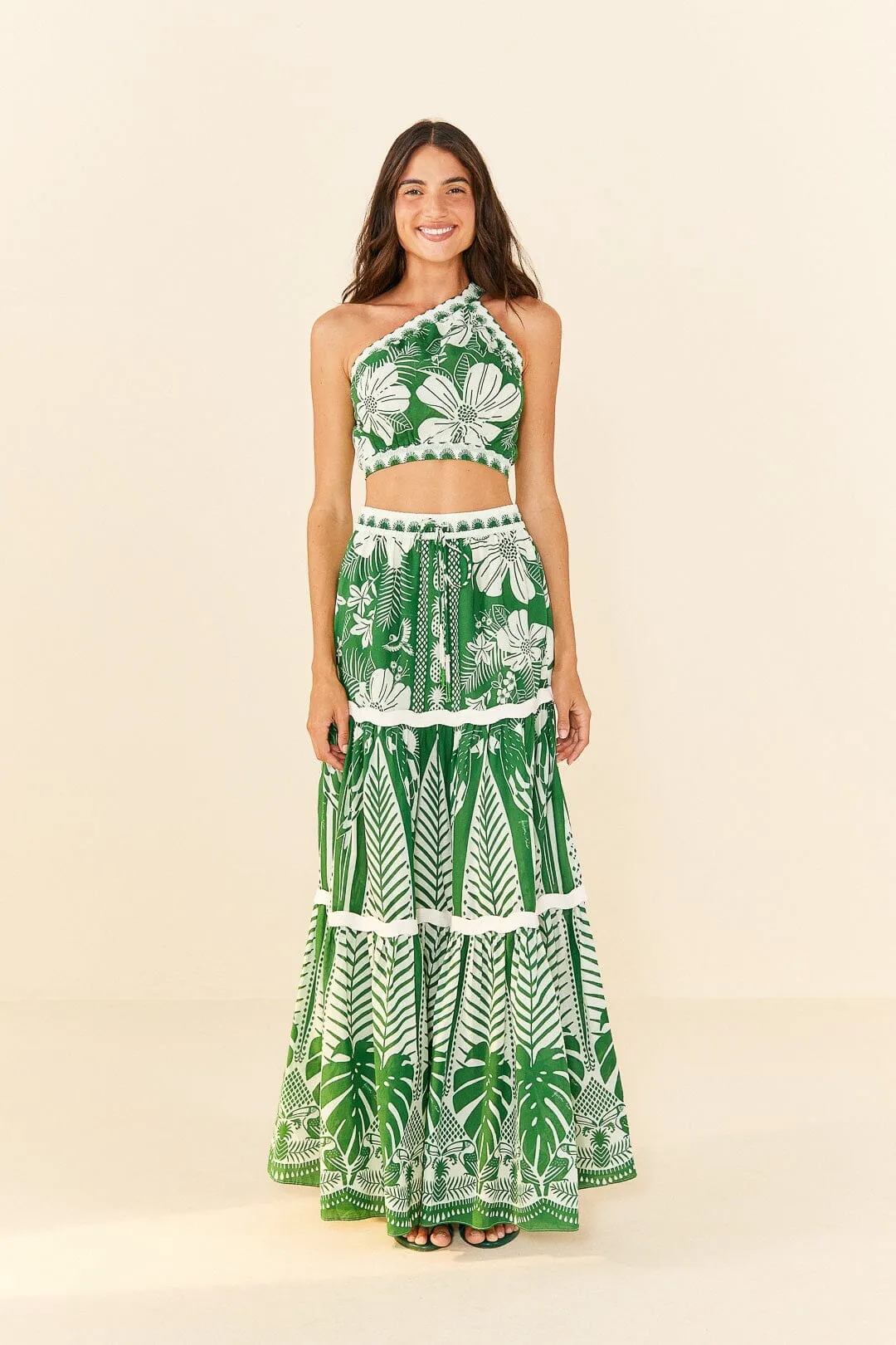 Off-White Macaw Elegance Maxi Skirt Comfy Wear Water Repellent