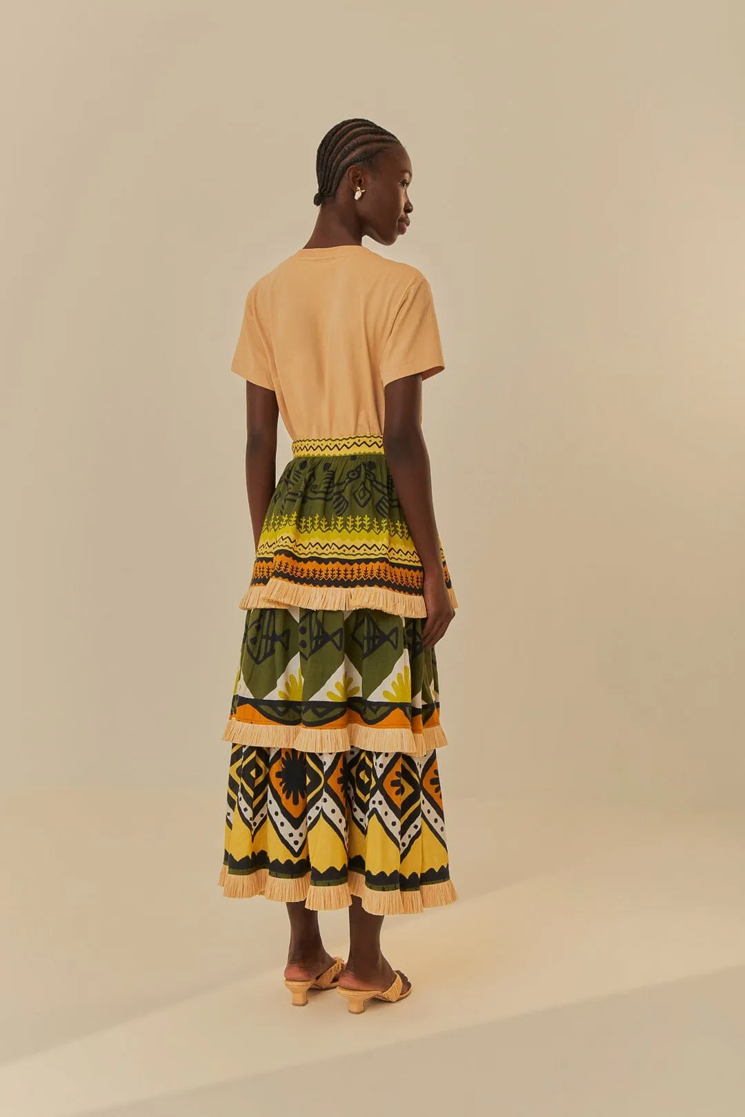 Green Creation Midi Skirt Smart Edge