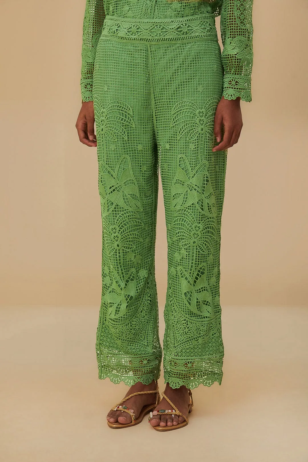 Chilly Weather Comfort Comfy Design Green Guipire Pants