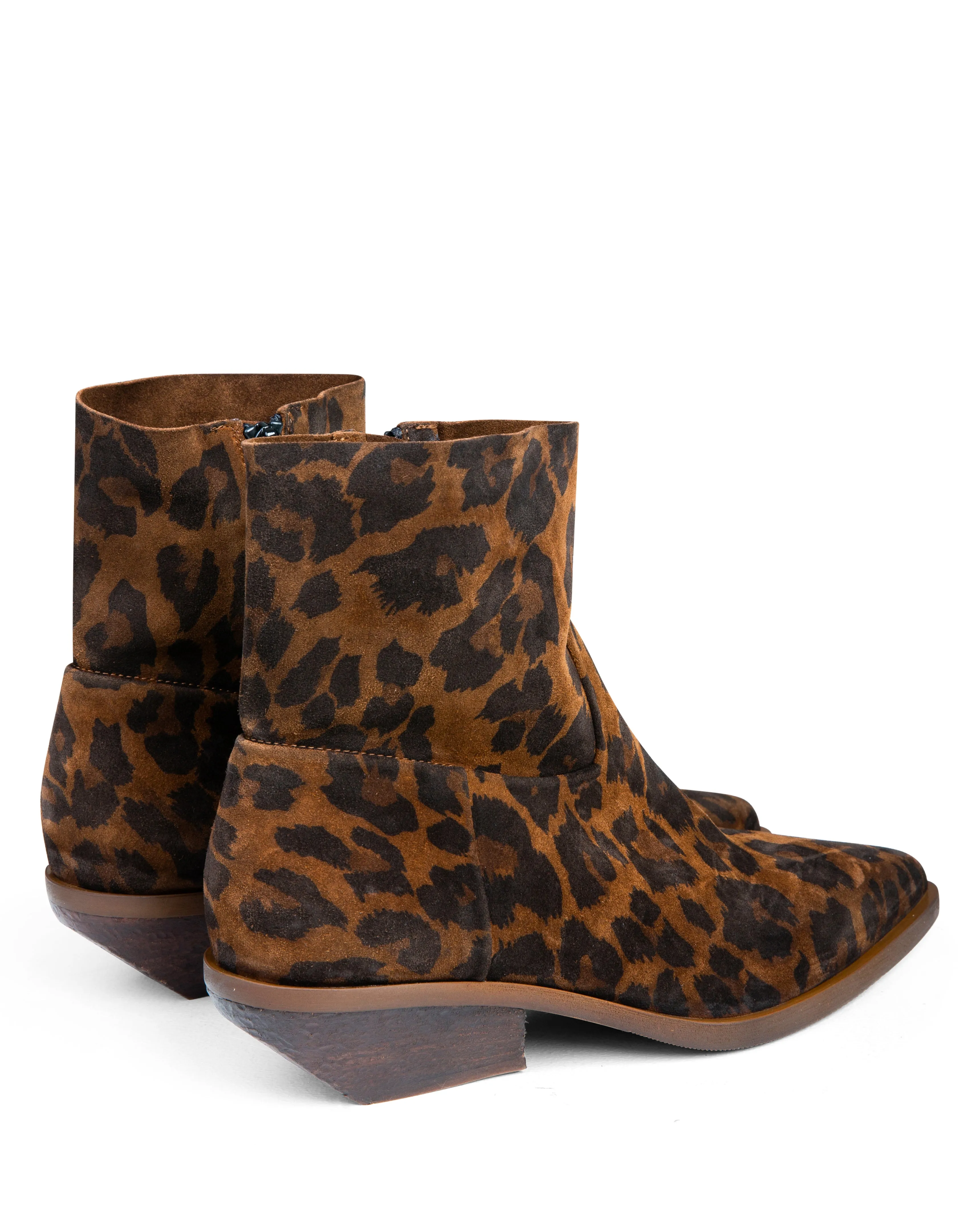 Western Ankle Boot Tabacco Suede E4519 Smooth Design