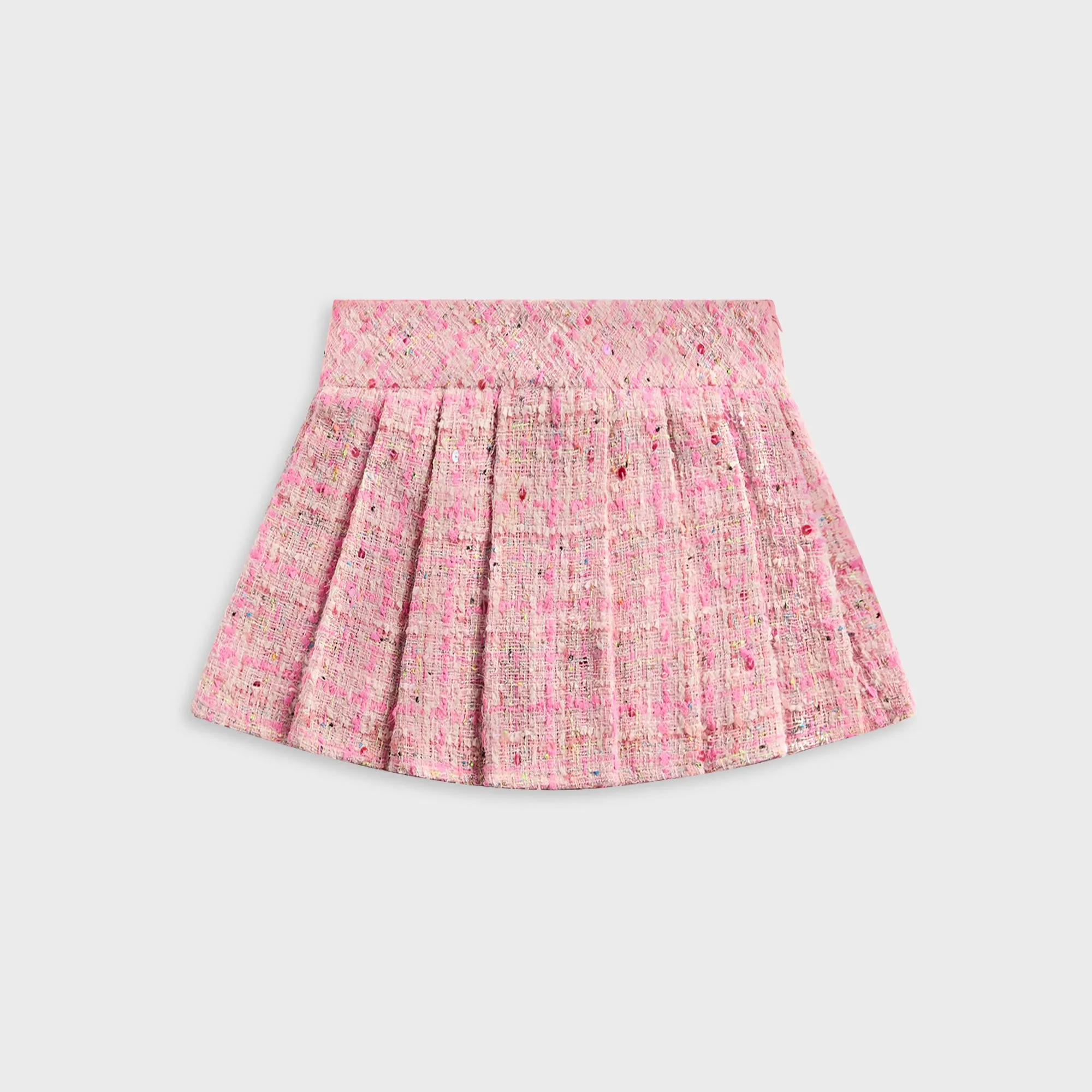 Linen Cotton Mix GUIZIO Floriane Mini Skirt With Shorts - Pink