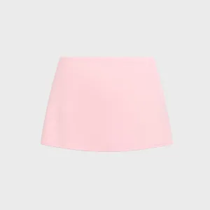 GUIZIO Micro Mini Skirt - Baby Pink Polished Cut
