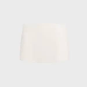 Diagonal Slit Light Fabric GUIZIO Micro Mini Stretch Skirt - White