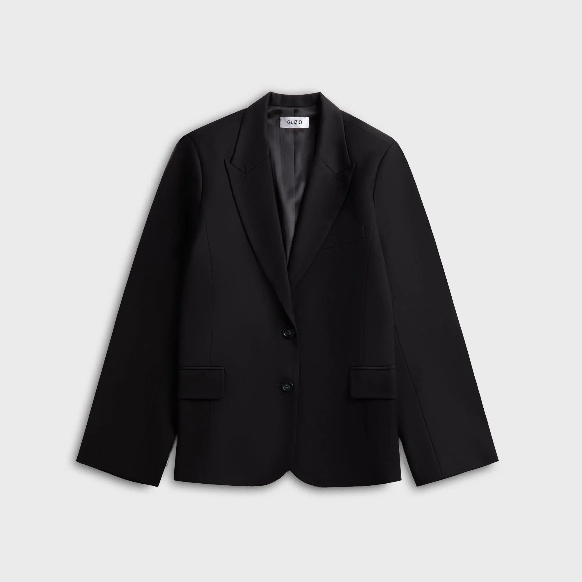 WrinkleFreeFinish GUIZIO Oversized Blazer - Black
