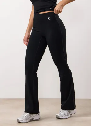 Gym King 365 Flared Yoga Legging - Black Soft Waistband athletic style