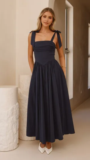 Haisley Maxi Dress - Navy Comfy Detail