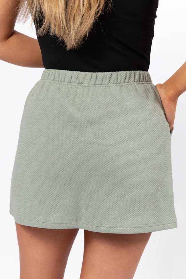 Have It My Way Sage Textured Knit Skort SALE Road Trip