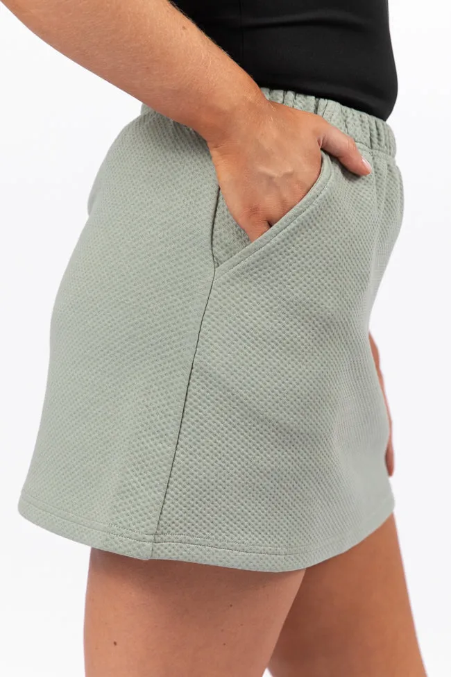 Have It My Way Sage Textured Knit Skort SALE Vibrant color Slow Fashion