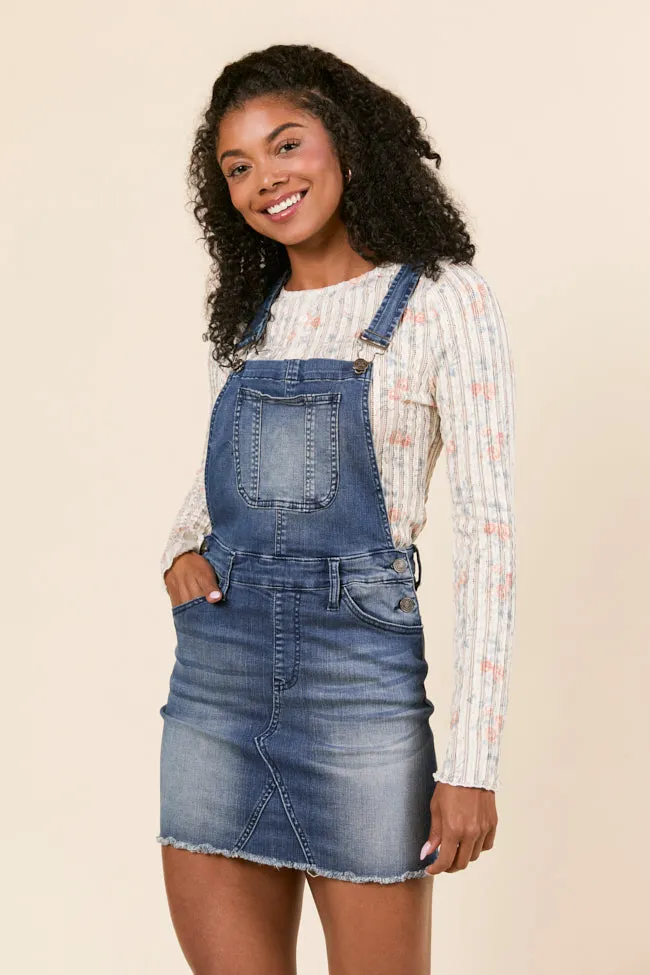 Kalani Denim Overall Dress SALE Effortless Feel Inverted Pleats
