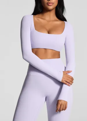 Square Neck Crop Top Non-Slip Support