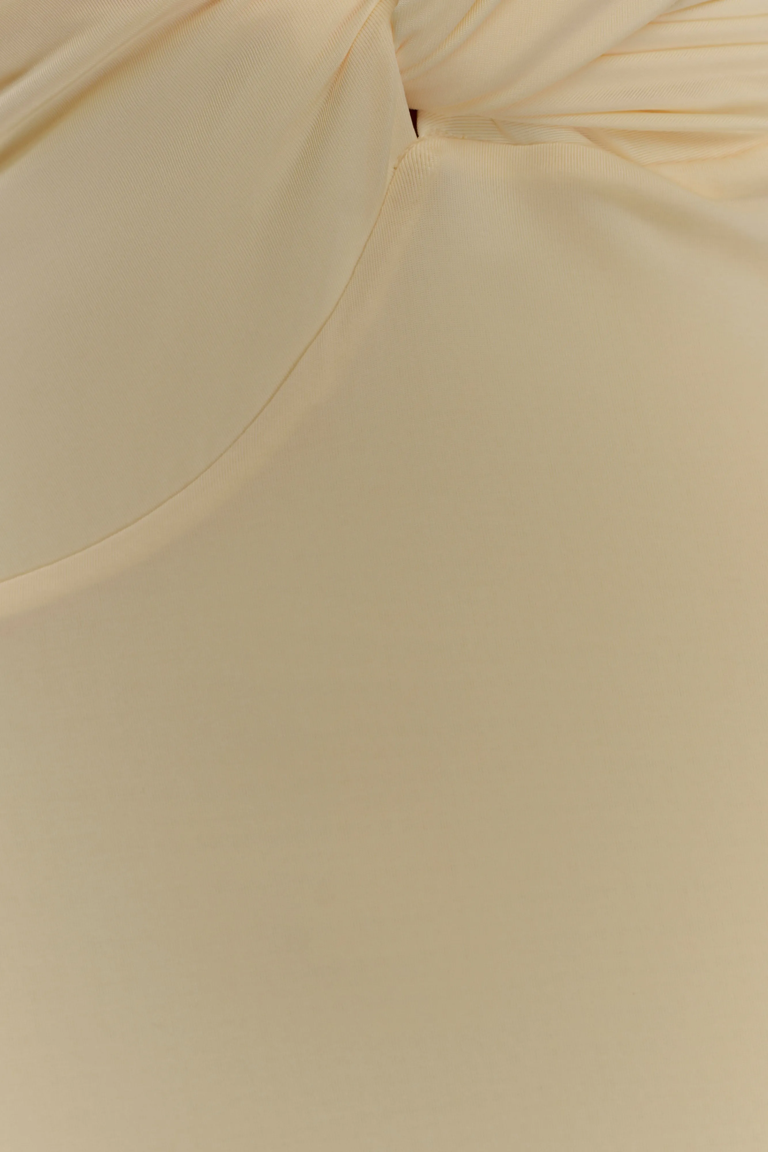 Global Style Stella Draped Slinky Maxi Dress - Pale Lemon