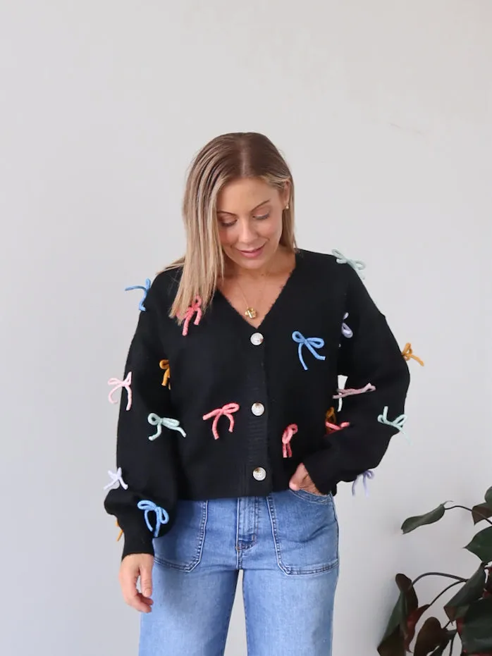 Ida Cardigan - Black Gentle Tone