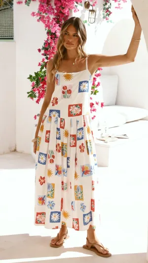 sweet moment Chic Statement Aluna Maxi Dress - Belle Print