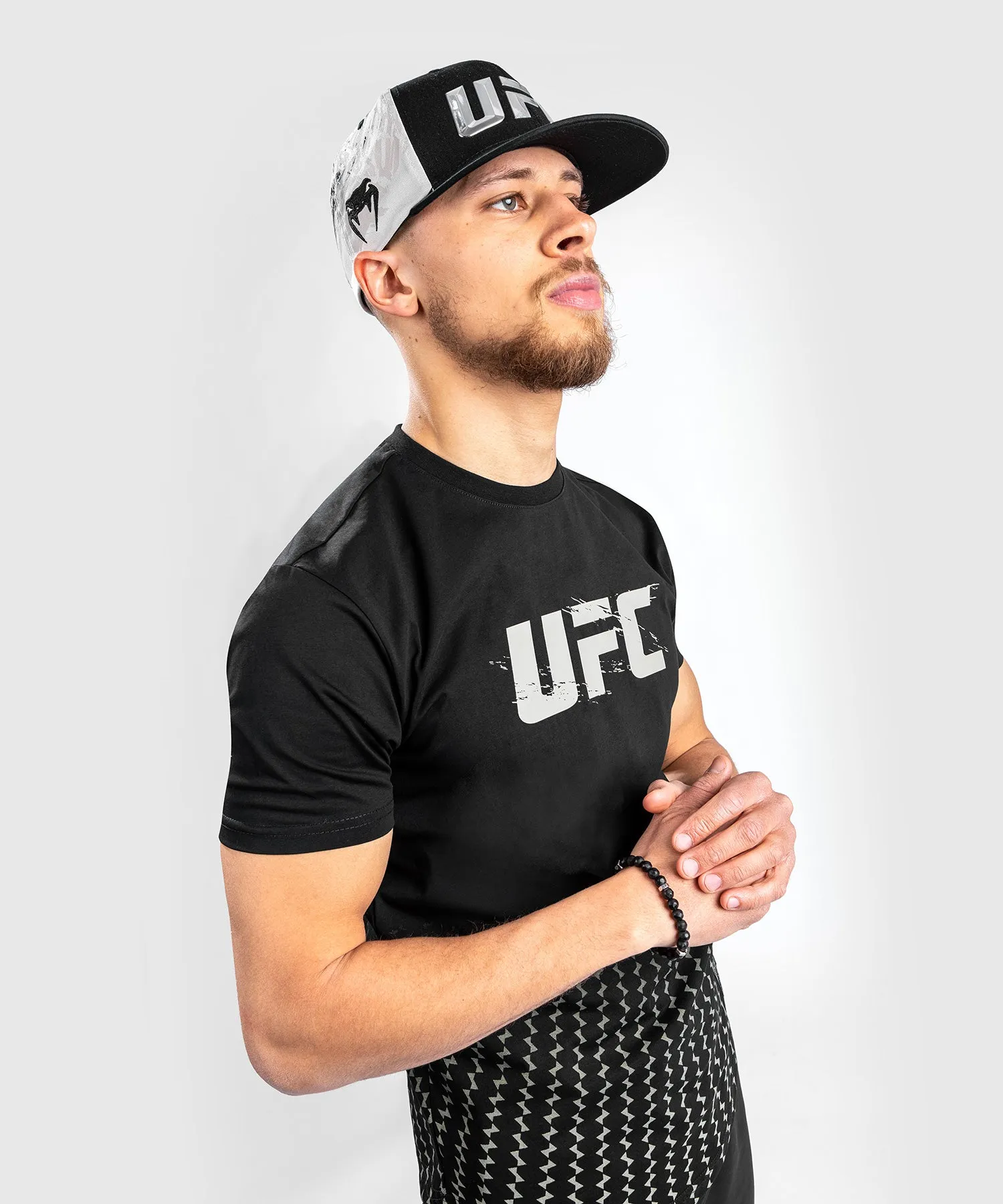 Geometric Pattern UFC Venum Authentic Fight Week Men??s 2.0 Short Sleeve T-Shirt - Black