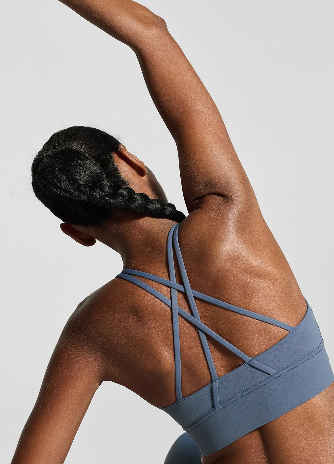 Smooth Fit Iris Blue Strappy Back Top