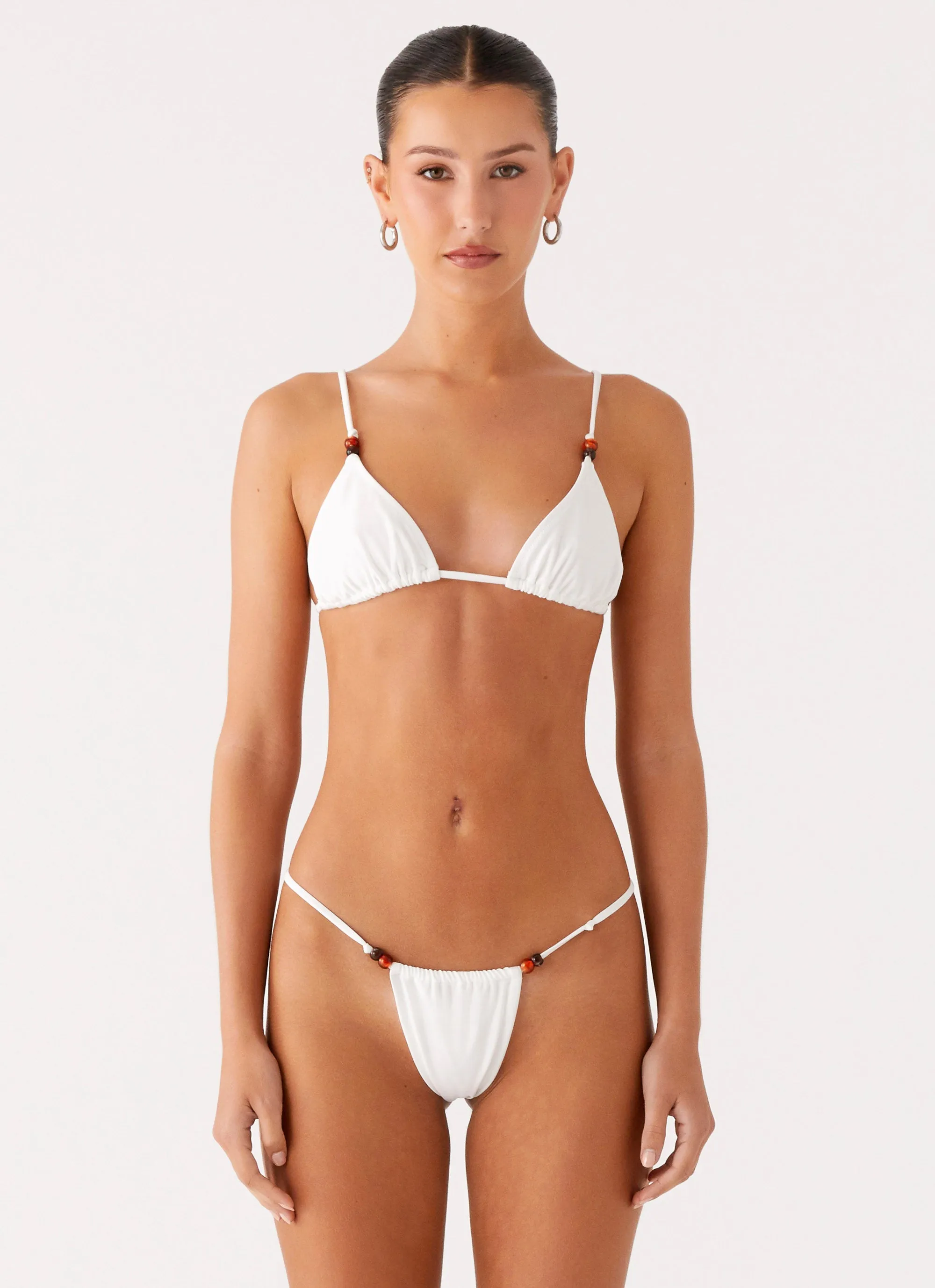 Quick Release Fasteners Ivanka Bikini Top - White