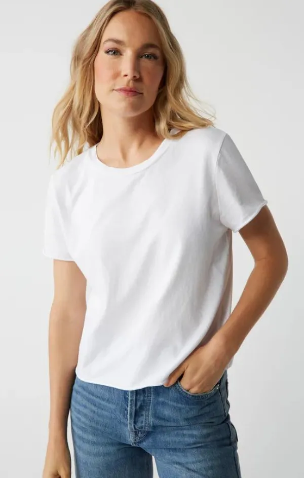 Jackie Raw Edge Crewneck Tee Love Core