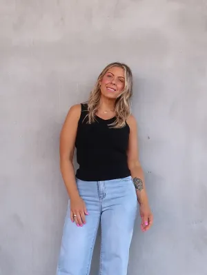 Janice Knit Tank - Black Minimalist Styling supervisors