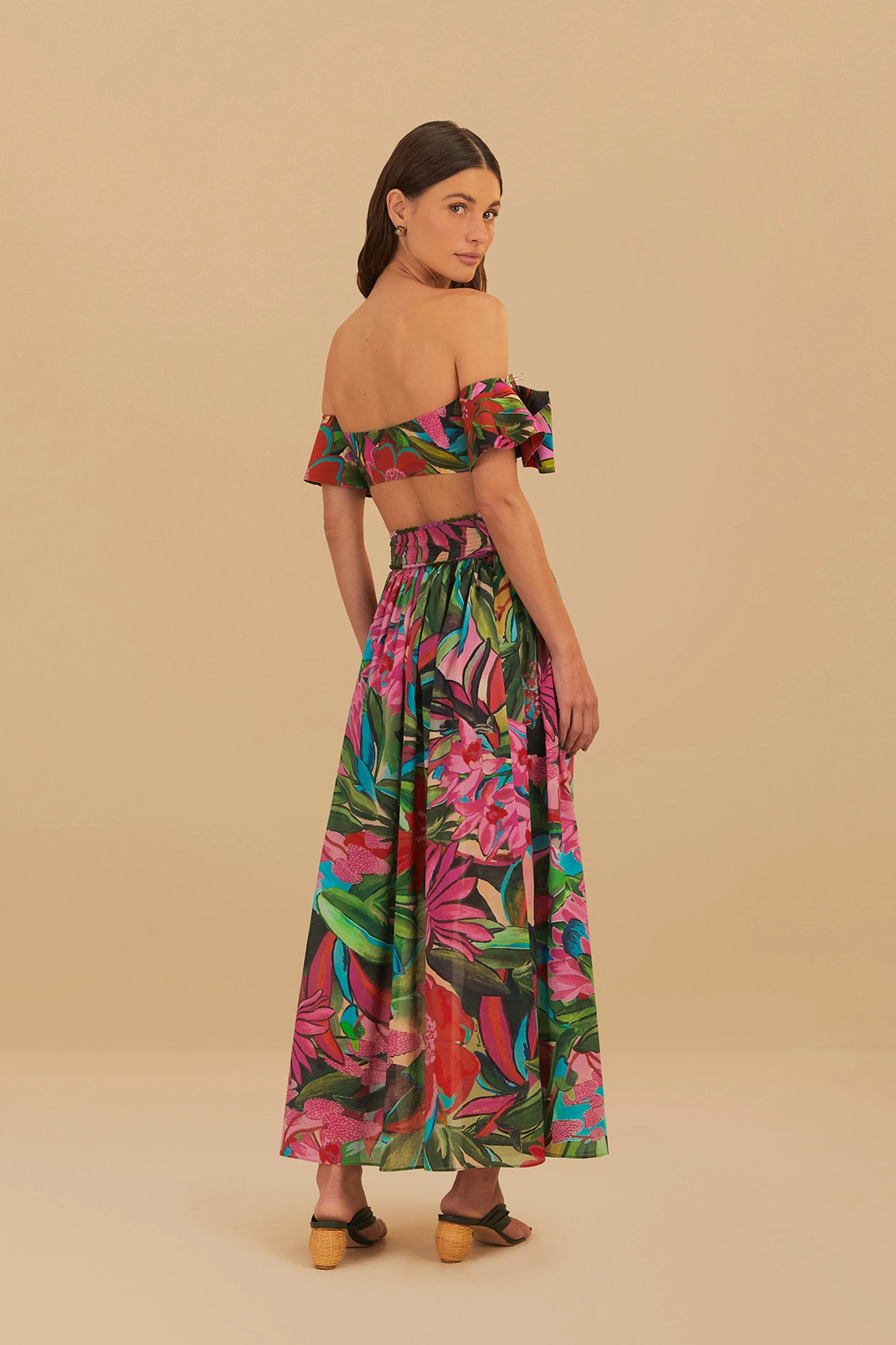 Soft Focus Jardin De Reve Midi Skirt