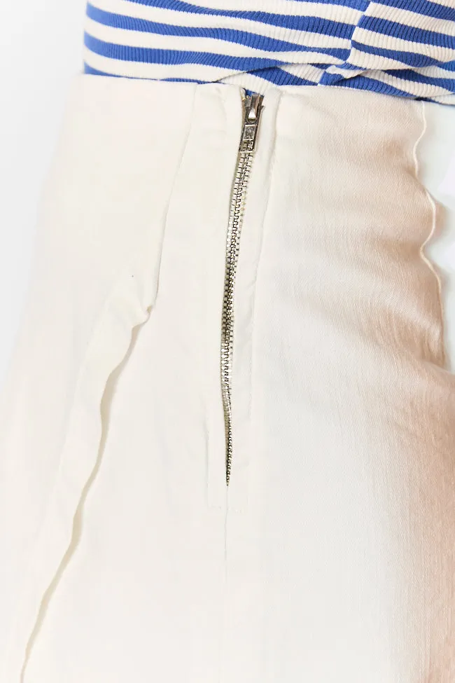 hypoallergenic material Jessica Ivory Denim Skort