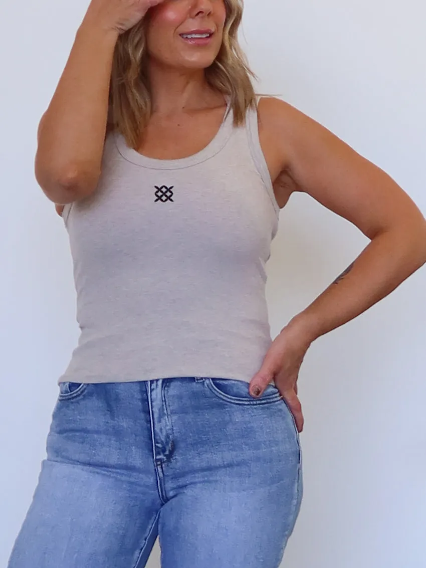 Jordan Tank - Mocha Perforated Ventilation Non Chafe Seams