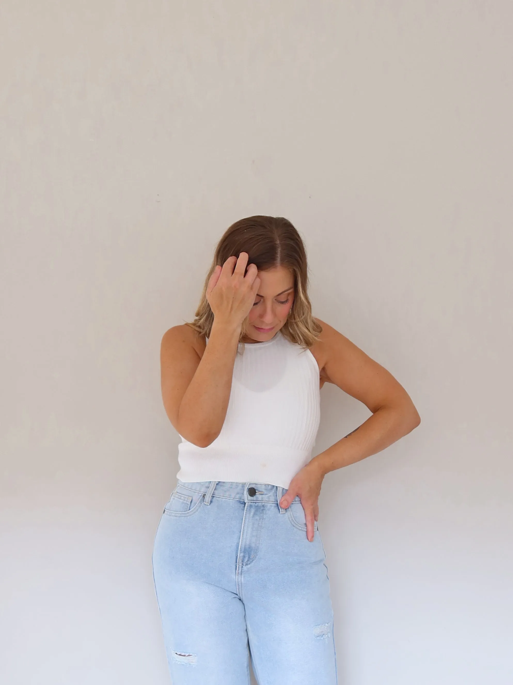 Joy Tank - Off White All Day Comfort Fit