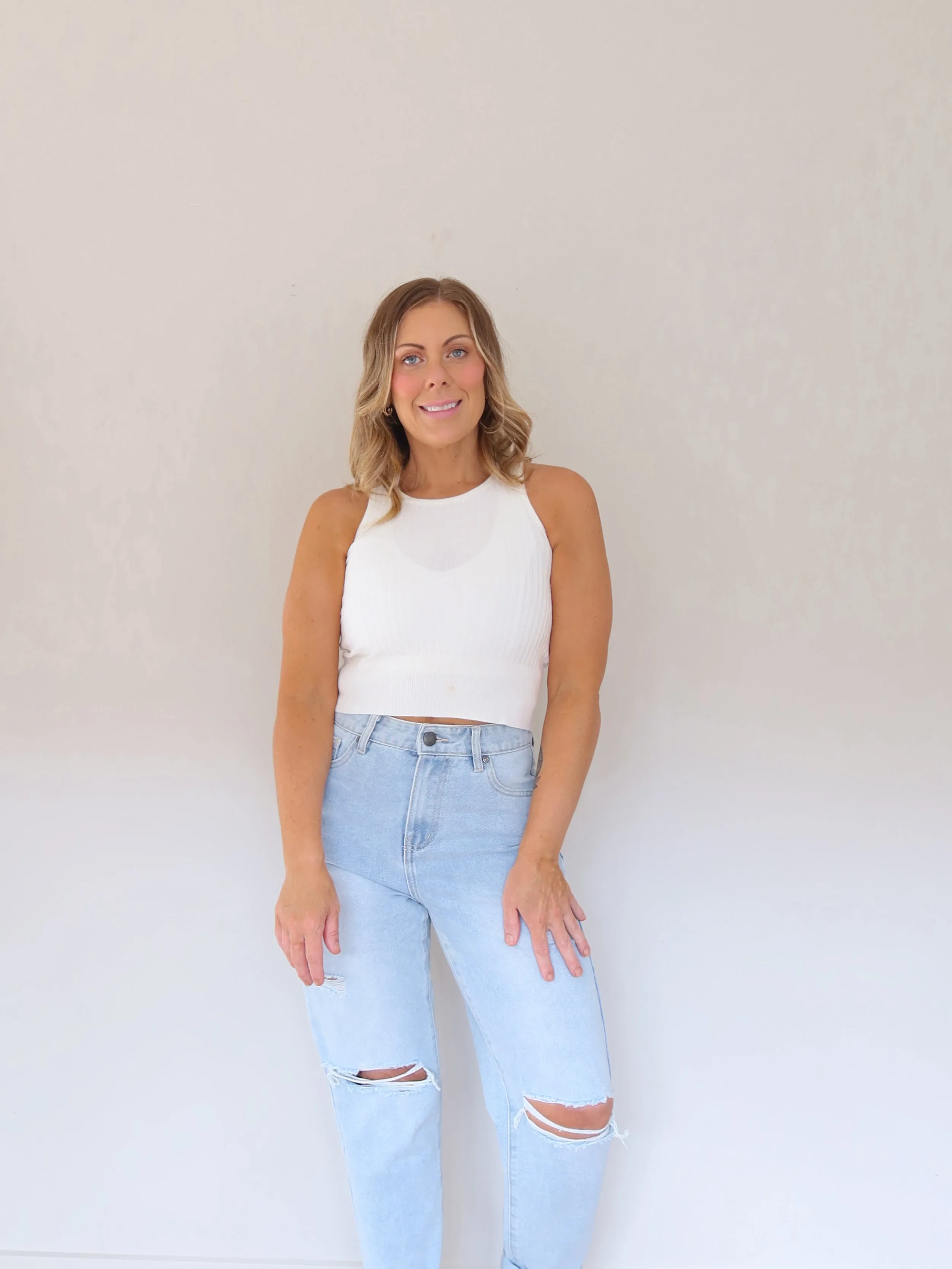 Joy Tank - Off White Chic Active