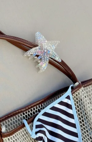 Justin Hair Clip White Anti microbial coating Summer-essentials