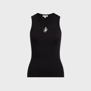 JW Anderson Anchor Embroidery Vest - Black abrasion resistant coating Sunday Walk Style